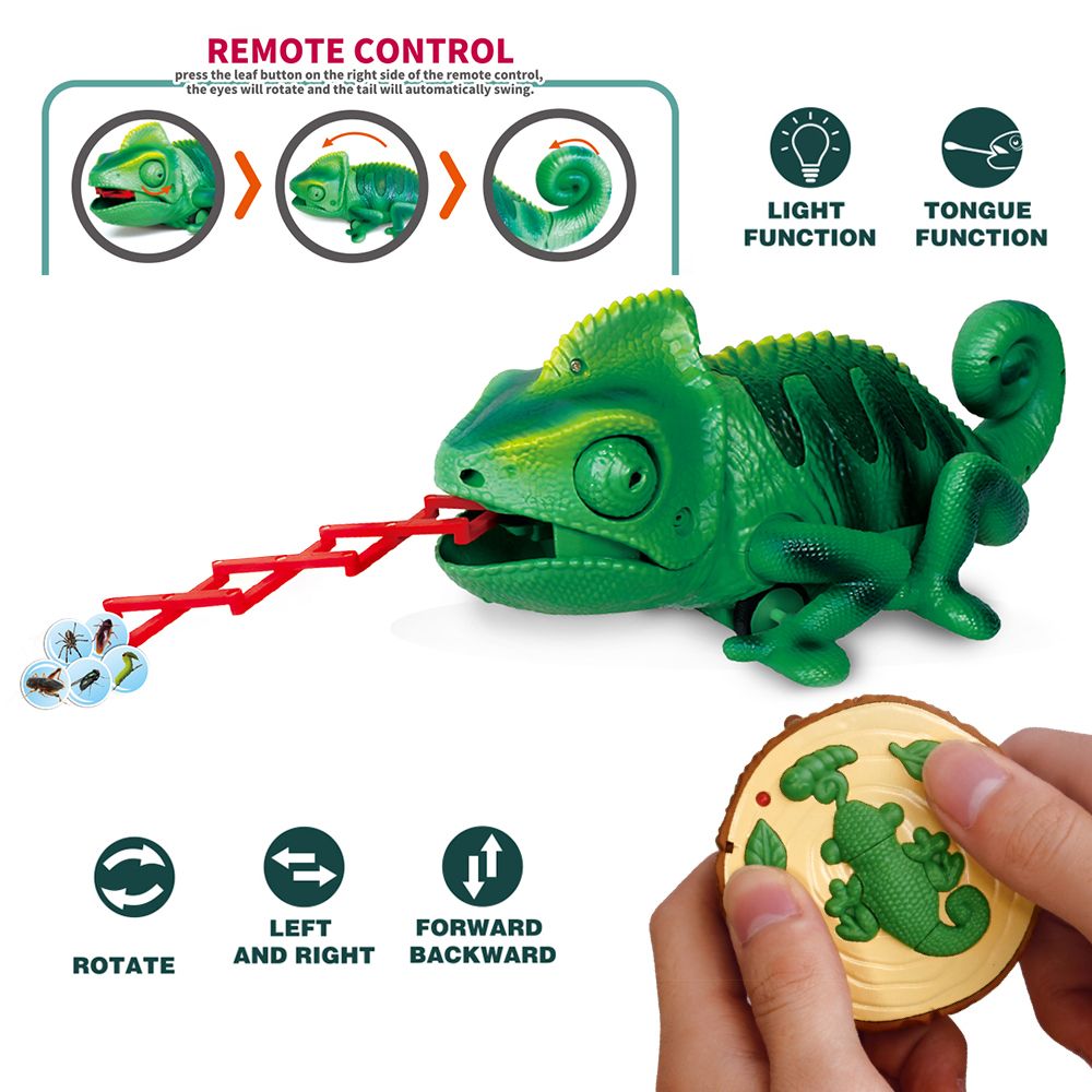 Brinquedo camaleão a pilhas infravermelho realista de fábrica na China com controle remoto