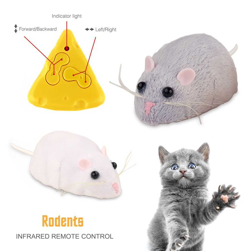 4ch infrared control rat 360 degree rotation realistic plastic rc mouse toys moetsi