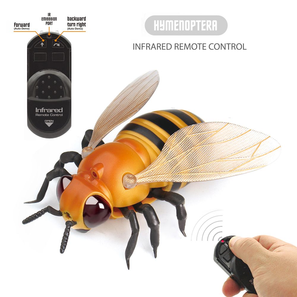 simulasi tinggi menerangi mata lebah madu remote control pemasok lebah mainan terbang