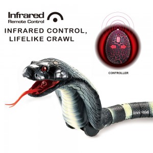 едро реалистично пълзене животно пластмасов инфрачервен USB дистанционно управление змия играчка