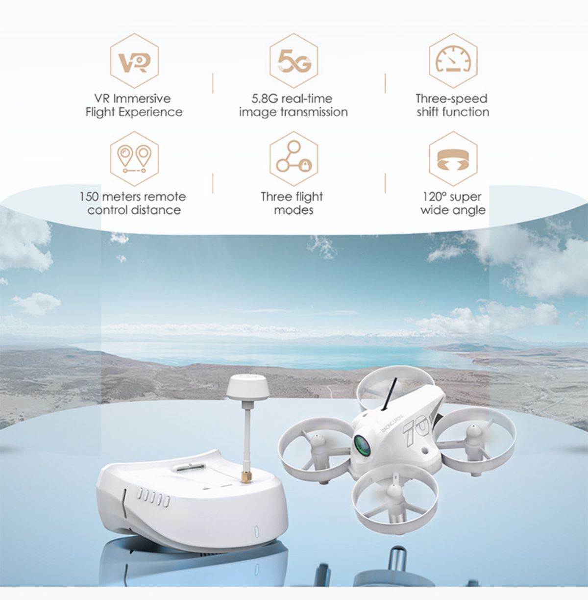 Fábrica de drones de carreiras 5.8G FPV con gafas VR -Xinfei Toys