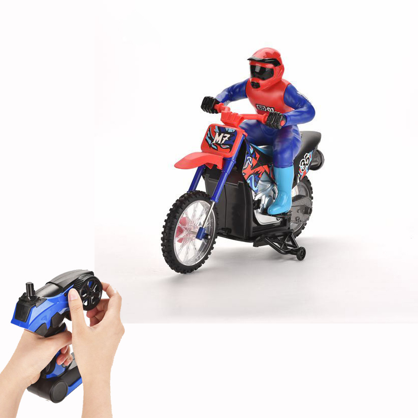 Qebûl OEM 1:10 2.4Ghz Kid 4 Kanal Red Drift Spraying RC Motorcycles Model Toy With Lights