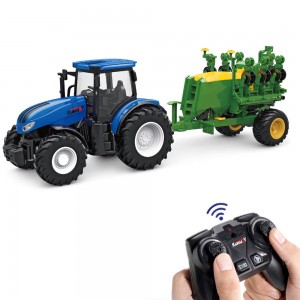 1:24 6ch sakausējuma kravas automašīnu modeļa rotaļlietu sējmašīnas rc traktoru lauksaimniecības ražotājs