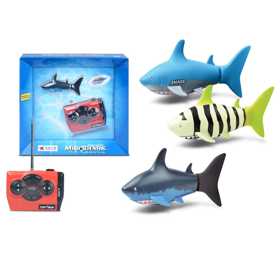 Brinquedos de banho ao ar livre 27mhz/40mhz distância 8 metros mini barco de tubarão de controle remoto de plástico