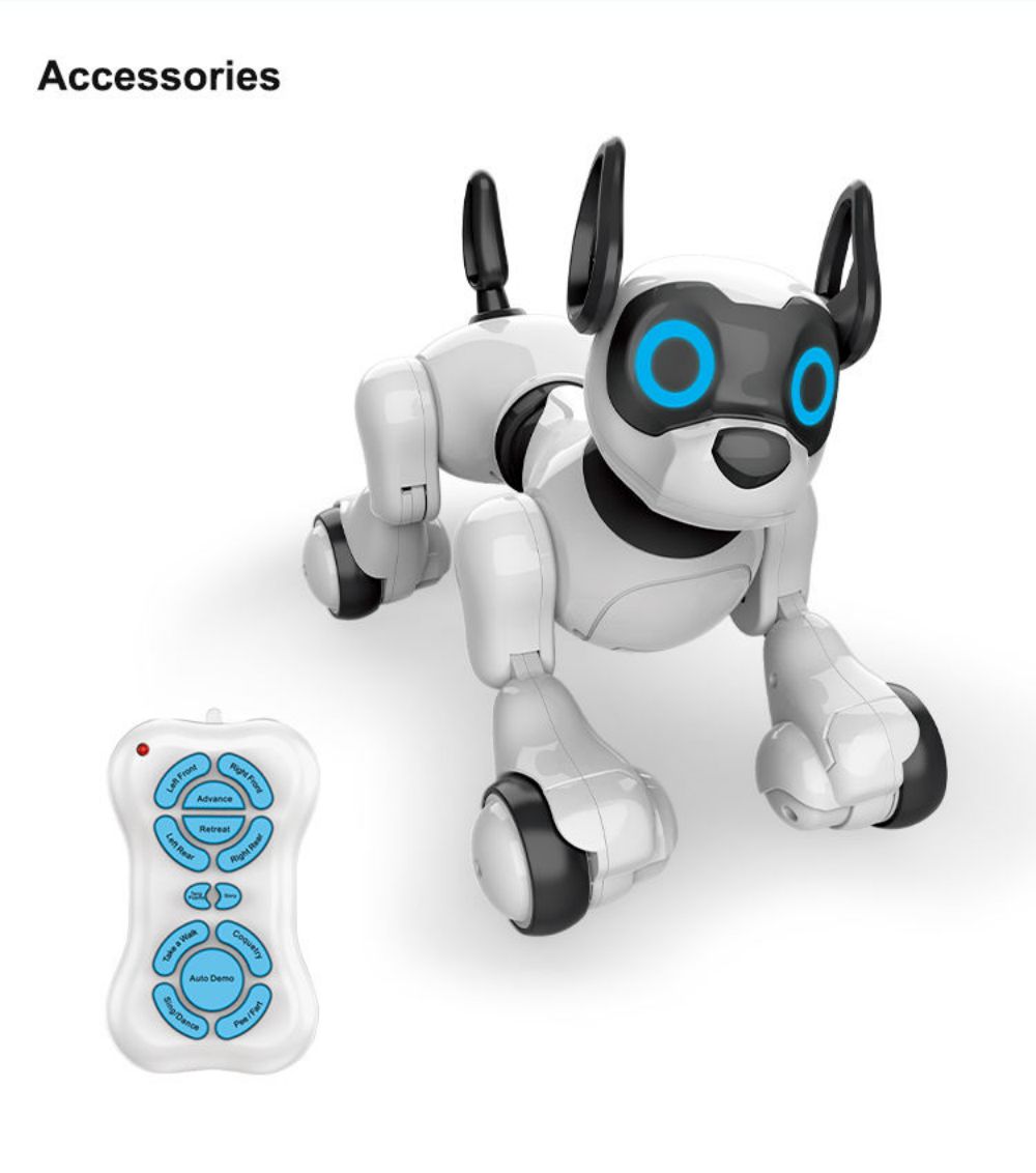 versi rusia mainan anjing listrik inframerah remote control pabrik robot hewan peliharaan pintar