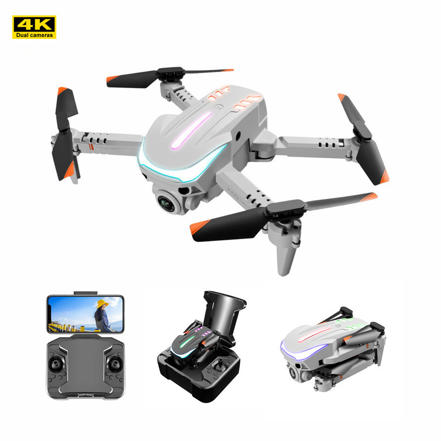 NY K109 NANO 4K HD Kamera Mini Drone Fjernbetjening Lys Automatisk Hindring Undgåelse Professionelt foldbart Quadcopter