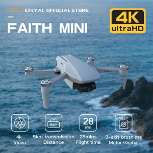 Faith Mini 4K դրոններ մինչև 250 գ քաշով առանց խոզանակների 4K թվային պատկերի փոխանցման 3կմ հեռավորության վրա գտնվող GPS դրոն