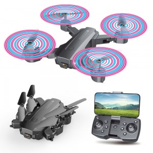 2022 Cheap Portable RC Remote Control Quadcopter Photography Small Mini Drones Camera 720P With LED Light