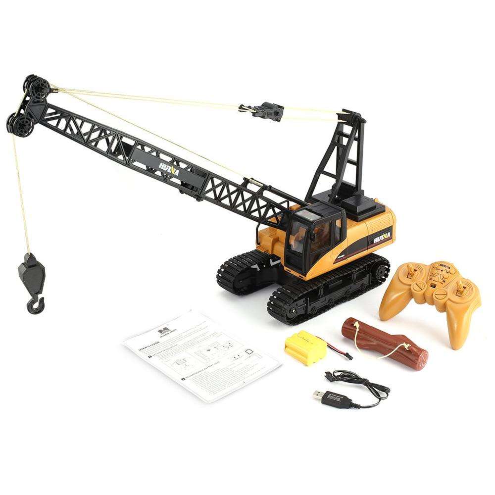 1572 15CH RC Alloy Tower Cranes 1/14 Scale Movable Latticed Boom Hook Mechanical Truck Toy Car With Sound Light