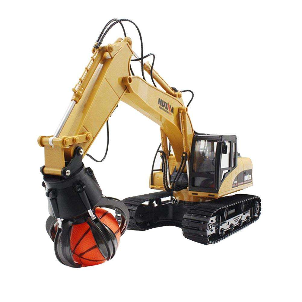 Huina 1571 1:14 2.4GHz 16CH Movable Stick Boom Claw RC Alloy Ball Grabber Engineering Truck with LED Light