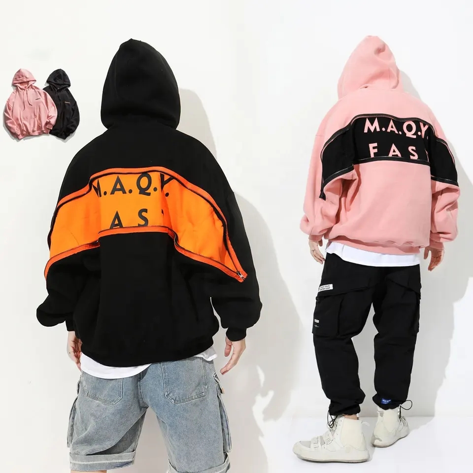 Heavy weight fleece hoodie manufacturer plus size men’s hoodies zipper design custom printing pullover hoodies for men