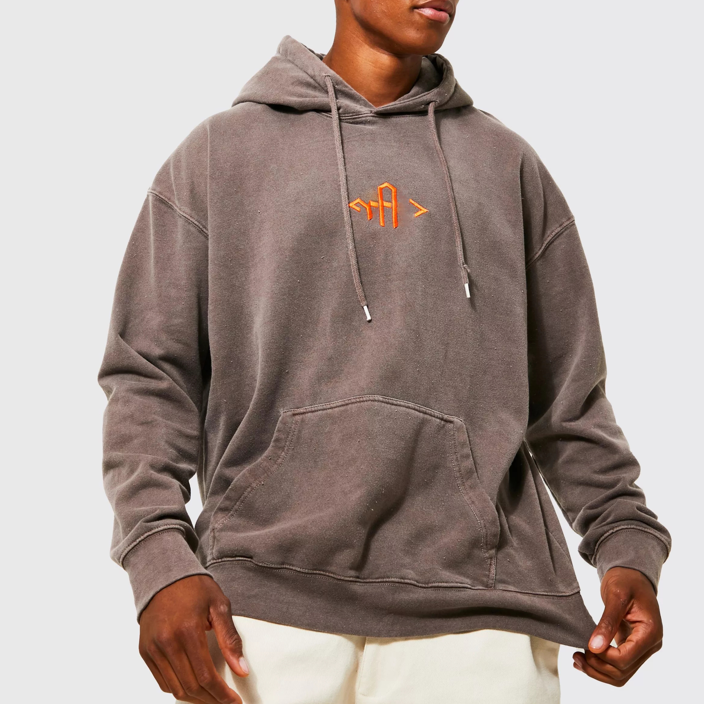 wholesale cotton high quality cotton distressed acid washed oversized streetwear embroidery hoodies men