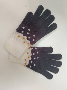 Višebojne žakardne pletene rukavice za odrasle