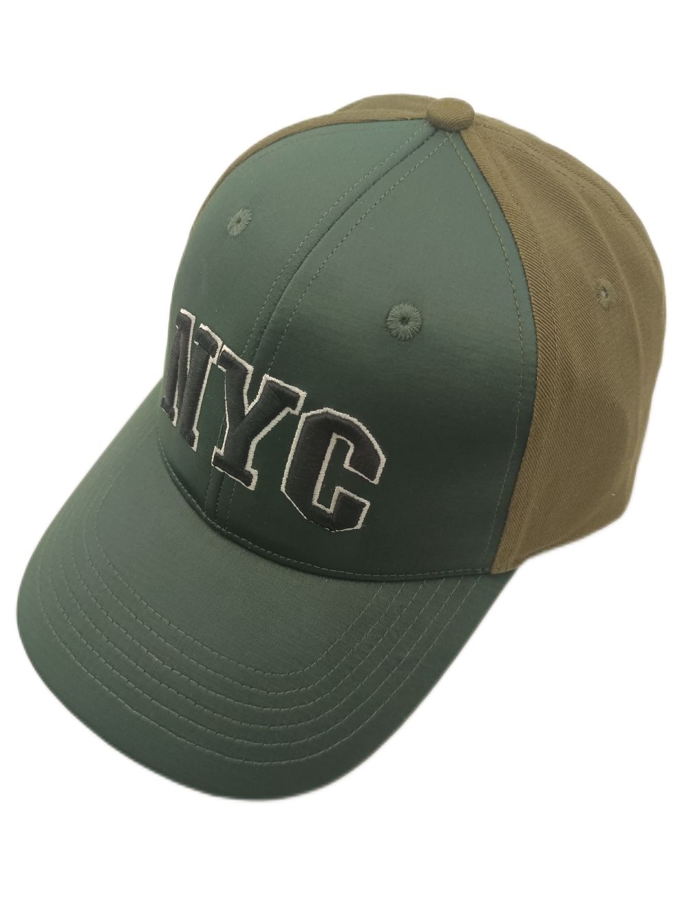 Двуцветна бейзболна шапка с извити вежди от шест части за възрастни с твърда подплата и бродерия с букви