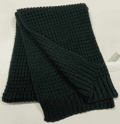 recycle yarn plain knitted scarf