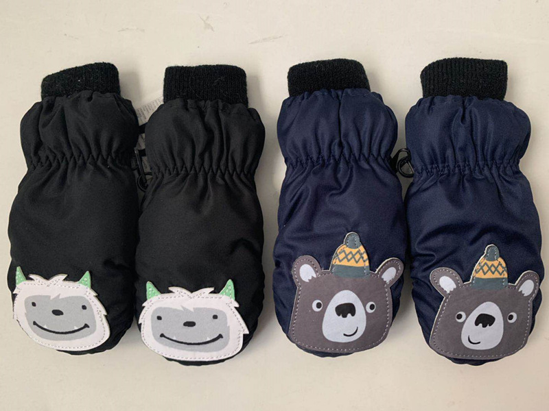 Новый стиль лыжных перчаток с животными для зимнего мальчика
