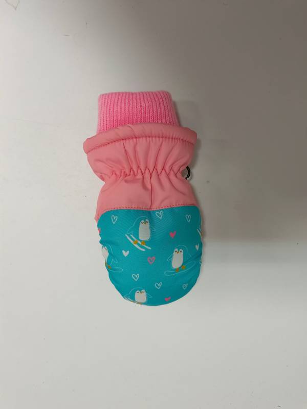 Sarung tangan ski rol rajut motif binatang bayi multi-warna