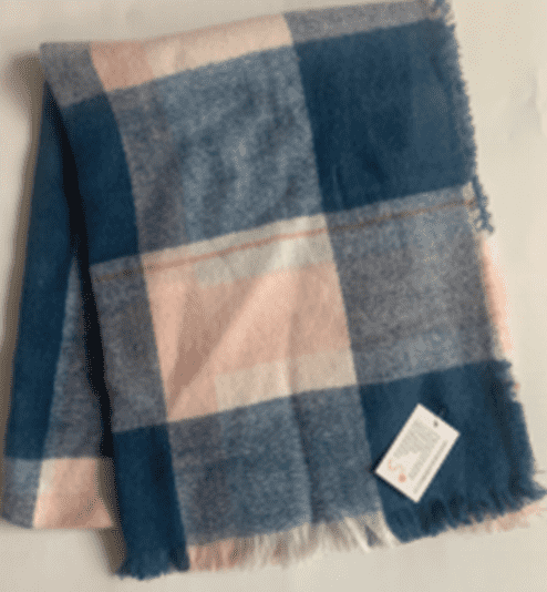 checked scarf with lurex