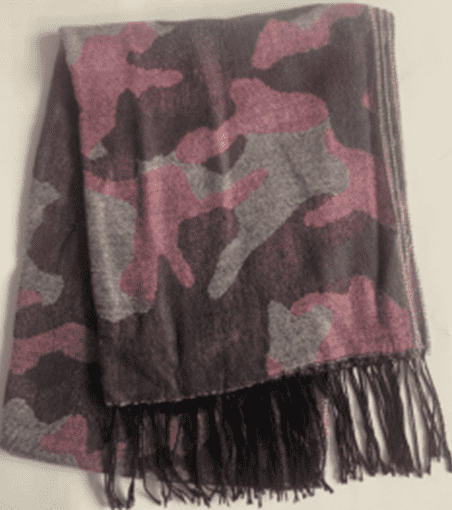 camouflage jacquard scarf