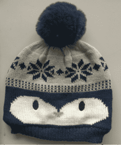 Hot sale Mens Hat - Baby boy’s jacquard and embroidery knitted hat with polar fleece lining and fake fur pompom – Xingliao