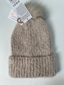 Prilagođeni modni 100% poliester debeli pleteni šešir Unisex Pure Color Winter