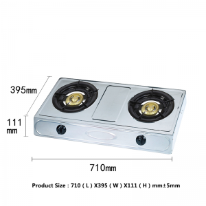 2 BURNERS TABLE UP GAS COOKER NA MAY 710mm BODY