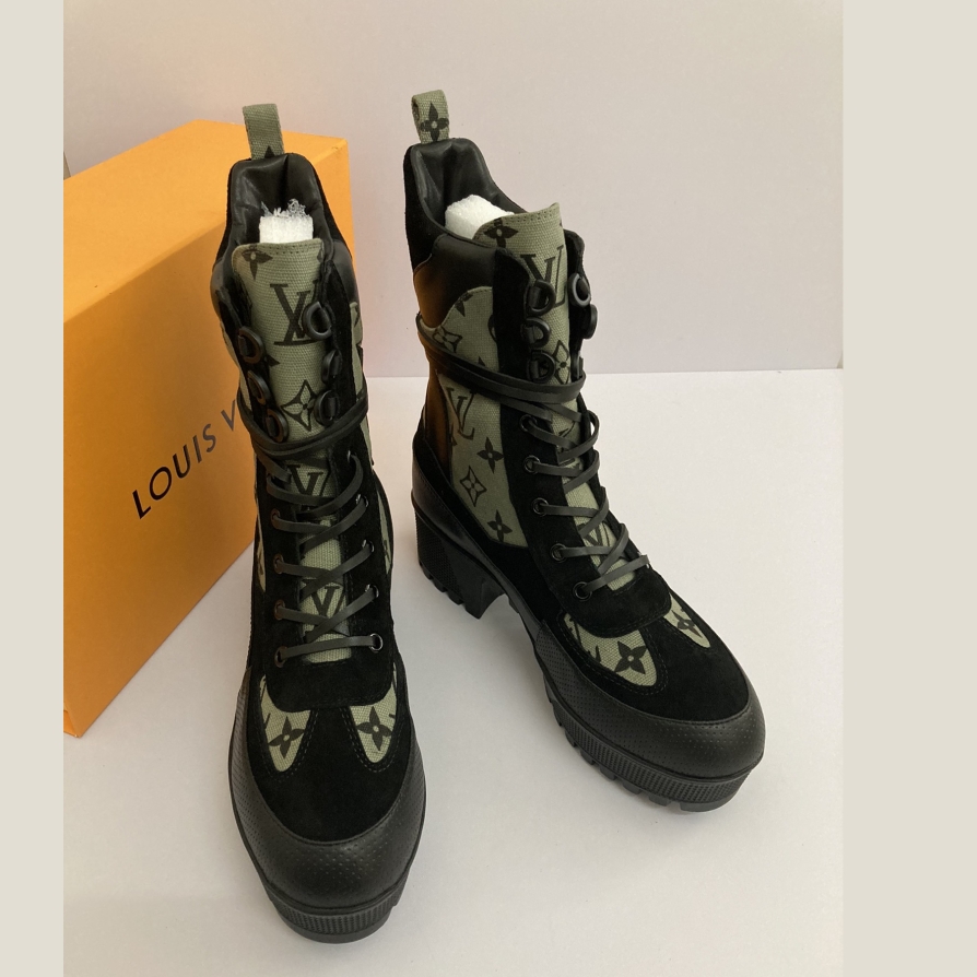 Dobře prodávaná L&V módní luxusní slavná značka Milan Fashion Week dámské značkové boty a falešné značkové boty také značkové podpatky