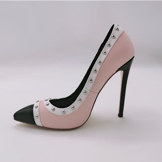 Сватбени обувки, тънки парти обувки на висок ток, розови обувки на върба на високи токчета, смесени цветове