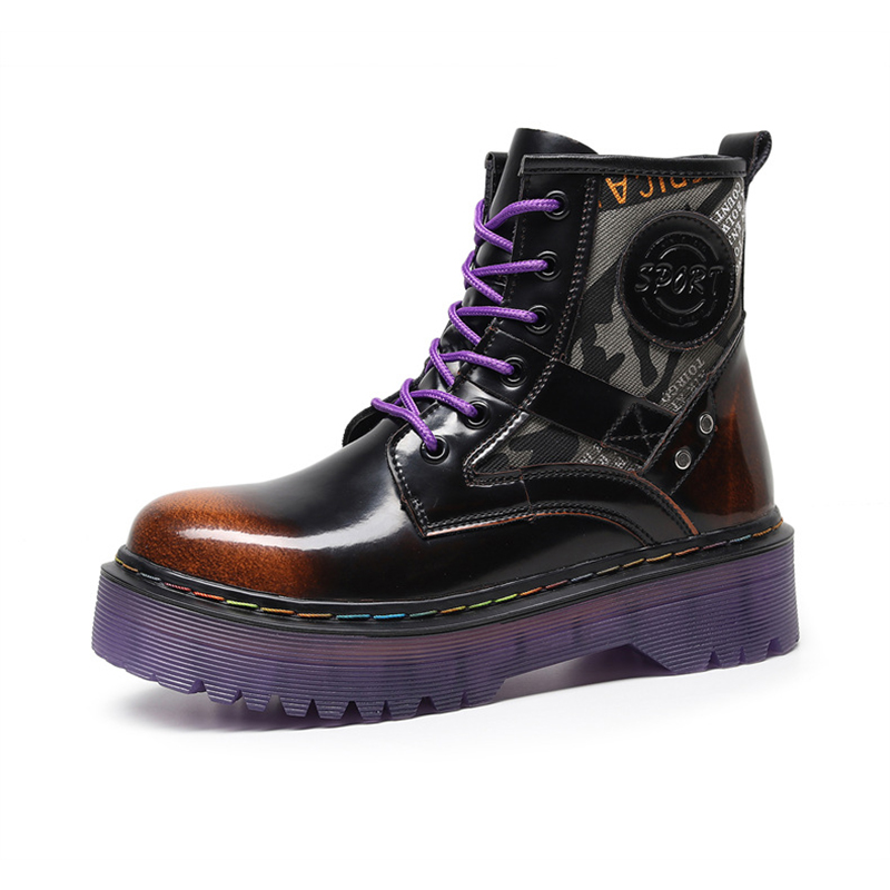 Dr martens platform boots Jadaon 1460 purple sole in lace up