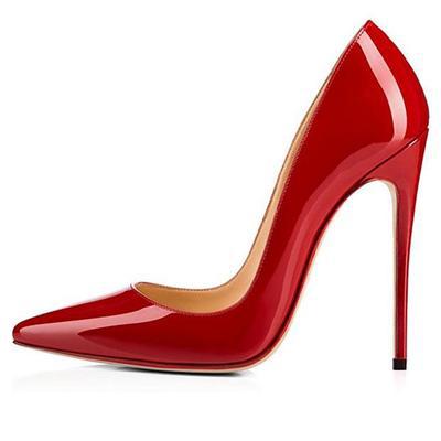 2022 Custom Patent Fashion Design Sexy Womens Pompi Ġilda bil-ponta Classic Pointy Toe Stilettos Slip Takkuna Għolja Dress Shoes