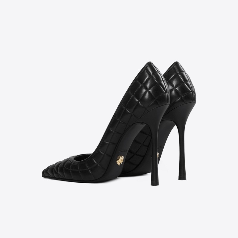2021 newest design high heals pump women shoes argyle plaid elegant women’s heels pump
