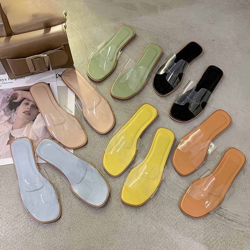 All-match lazy transparent sandals