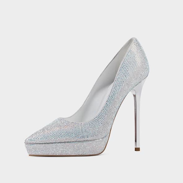 2021 spring and summer  high heels wedding shoes new high heels with waterproof platform thin heel women’s shoes
