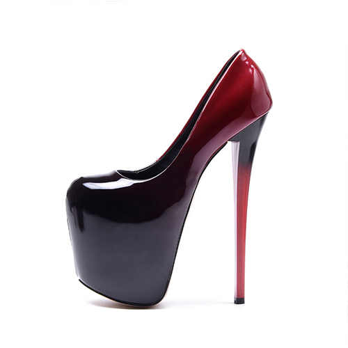 Custom Platform stripper high heel pumps with gradient color