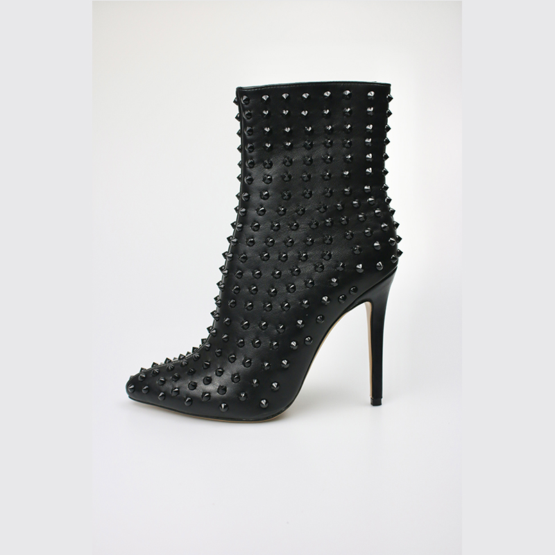 Xinzirain spikes maikling pambabae ankle boots