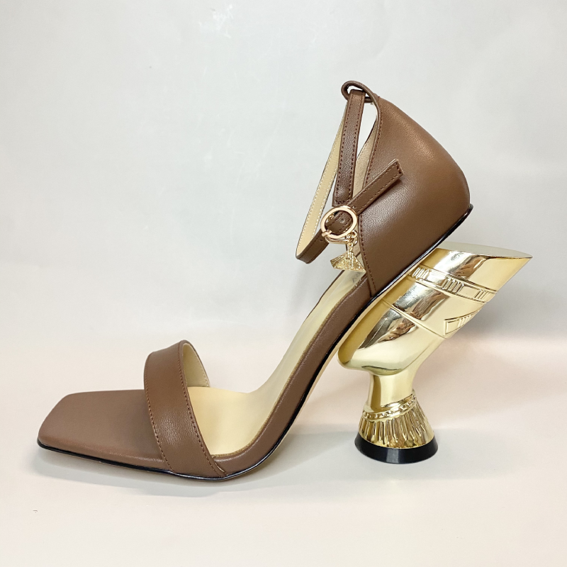 XINZIRAIN Нови индивидуално изработени сандали на ток Nefertiti