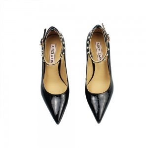 XinziRain custom brand logo high heel shoes with platform and ankle strap
