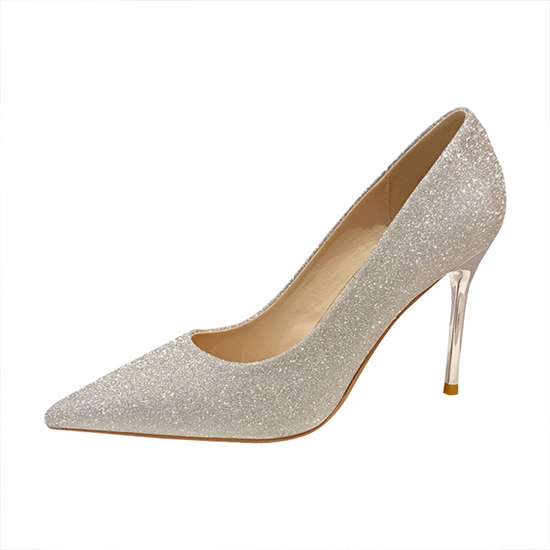 French fashion style hot sale high heel wedding shoes with crystals