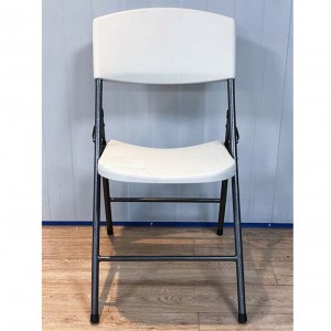 Դյուրակիր մեկ սպիտակ պլաստիկ թեթեւ բացօթյա ծալովի աթոռ