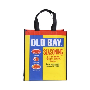 Custom printing recyclable tote laminated pp non woven shopping bag