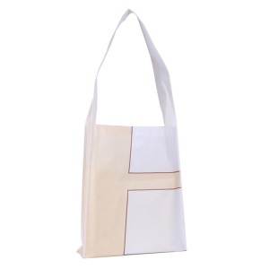 Fashion women men sublimation white plain canvas tote beach bag