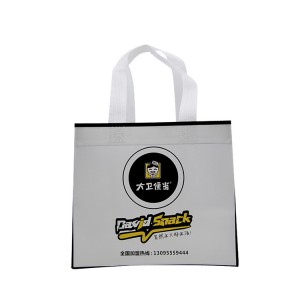 Wholesale eco-friendly polypropylene fabric laminated pp non woven handled clothes carrier shopping bag with logos
