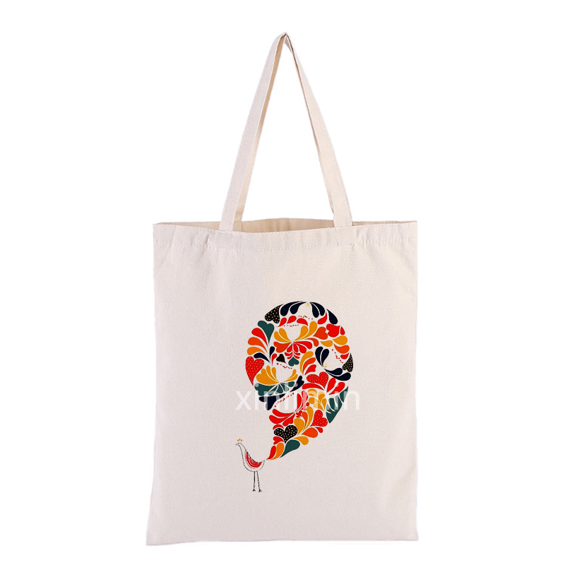 wholesale Eoc-friendly custom logo printed cotton canvas bag canvas tote bag