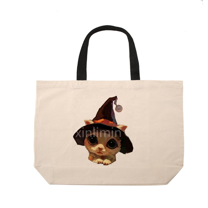 Wholesale Standard Size Custom Printed canvas Tote Hand Shopping Cotton Bag