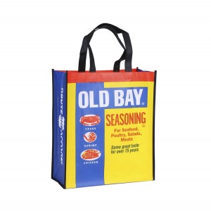 OEM ultrasonic reusable pp nonwoven laminated shopping bag with customized logo