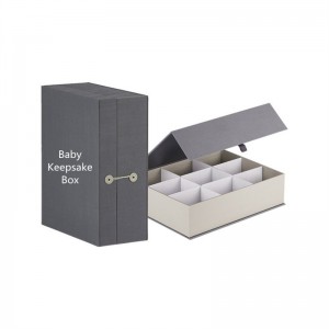 Kundenspezifisches, preisgünstiges Baby-Meilenstein-Geschenkset aus Papier zur Andenken-Aufbewahrungsbox (6)