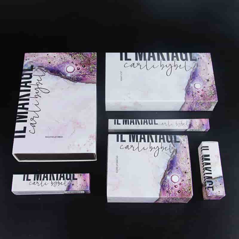 Conjunto de cajas de embalaje de productos de maquillaje cosmético de papel de diseño personalizado