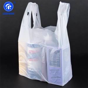 प्लॅस्टिक टी-शर्ट शॉपिंग बॅग