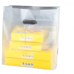 Bossa de plàstic transparent amb nansa Bossa d'embalatge de contenidors d'aliments gran Bosses d'embolcall de pastís de llaminadures de festa