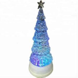 Colorful merry indoor decoration Acrylic led lighted crystal Christmas tree